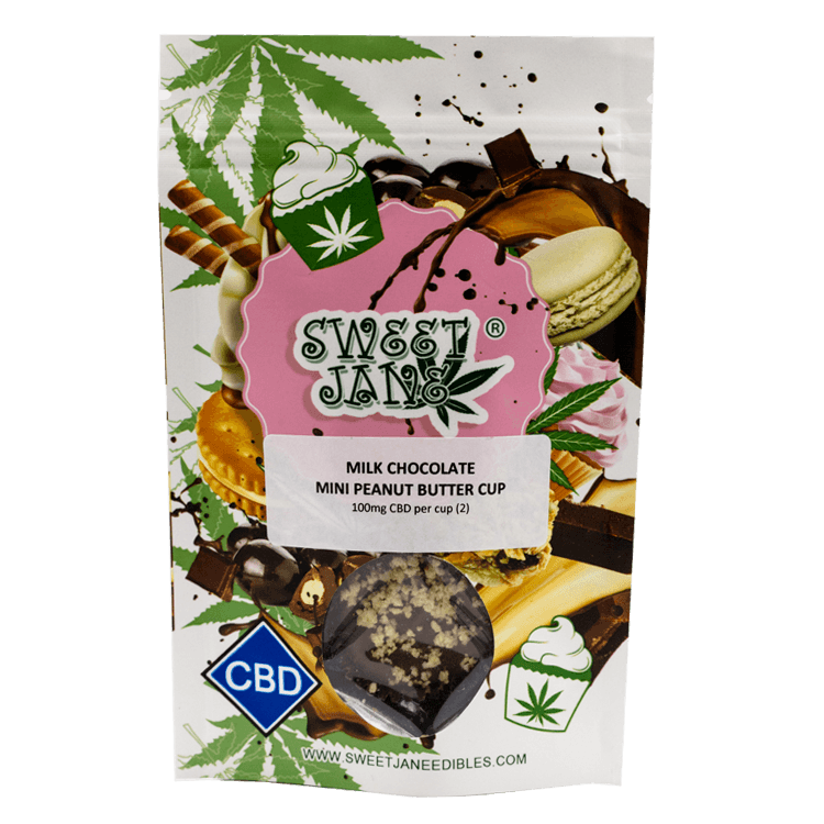 Sweet Jane – CBD Milk Chocolate Mini Peanut Butter Cup – 200mg CBD | BC Weed Edible Canada