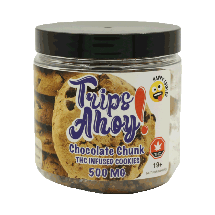 Trips Ahoy – Chocolate Chunk THC Infused Cookies – 500mg | BC Weed Edible Canada