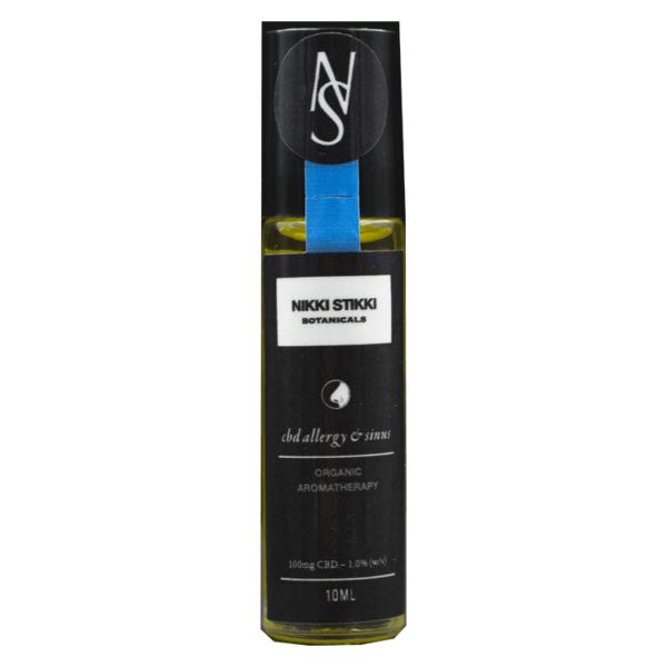 Nikki Stikki Botanicals – Organic Aromatherapy – CBD Allergy and Sinus Roller 100mg CBD | BC Weed Edible Canada