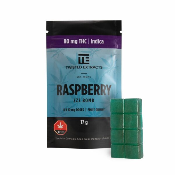 Twisted Extracts – Blue Raspberry – Zzz Bombs | BC Weed Edible Canada