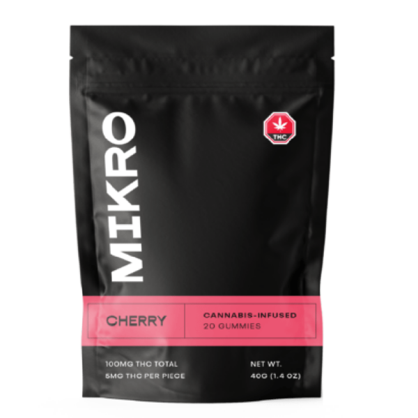 Mikro – THC Gummies – 100mg THC – Cherry | BC Weed Edible Canada