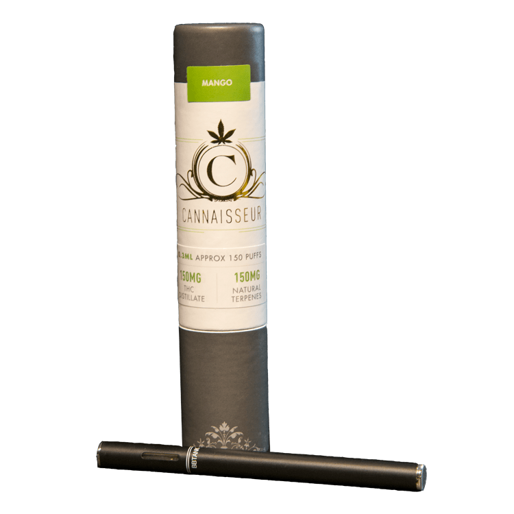 Cannaisseur – Disposable THC Distillate Pen – Mango 0.3ml | BC Weed Edible Canada