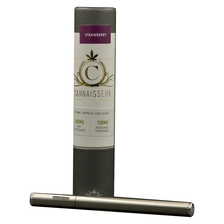 Cannaisseur – Disposable THC Distillate Pen – Strawberry 0.3ml | BC Weed Edible Canada