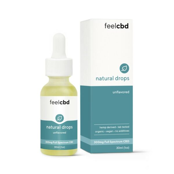 FeelCBD – Natural Drops – CBD Tincture 300mg | BC Weed Edible Canada