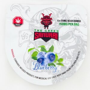 The Green Samurai – Blueberry Gummies – 150mg | BC Weed Edible Canada