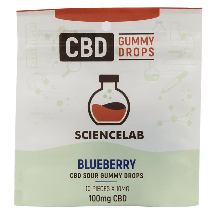 Sciencelab – CBD Sour Gummy Drops – Blueberry 100mg CBD | BC Weed Edible Canada
