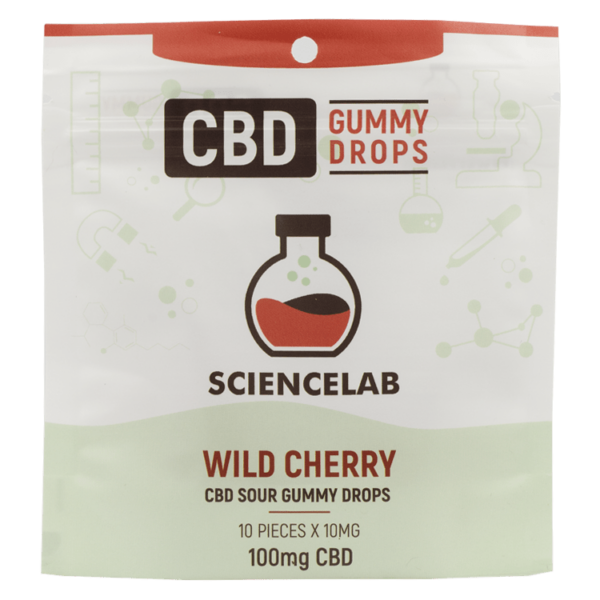 Sciencelab – CBD Sour Gummy Drops – Wild Cherry 100mg CBD | BC Weed Edible Canada