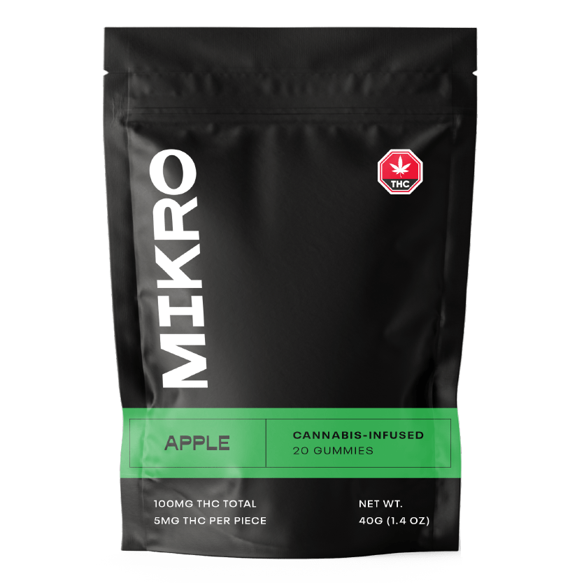 Mikro – THC Gummies – 100mg THC – Apple | BC Weed Edible Canada