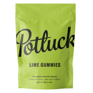 Potluck Extracts – Lime Gummies (CBD) – 200mg | BC Weed Edible Canada