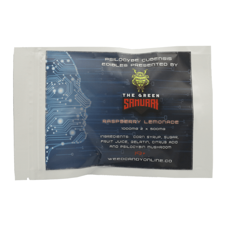 The Green Samurai – Shroom Gummies – Raspberry Lemonade – 1g | BC Weed Edible Canada