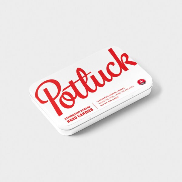 Potluck – Hard Candy – Strawberry Banana- 300mg THC | BC Weed Edible Canada