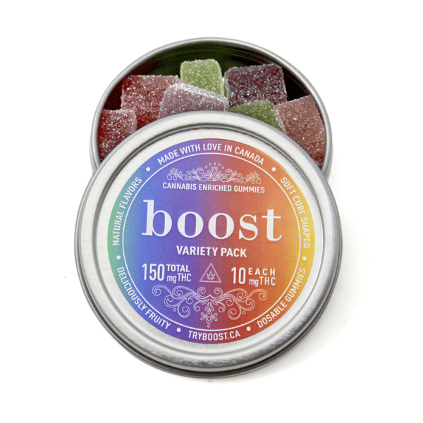 Boost – THC Variety Pack Gummies – 150mg | BC Weed Edible Canada
